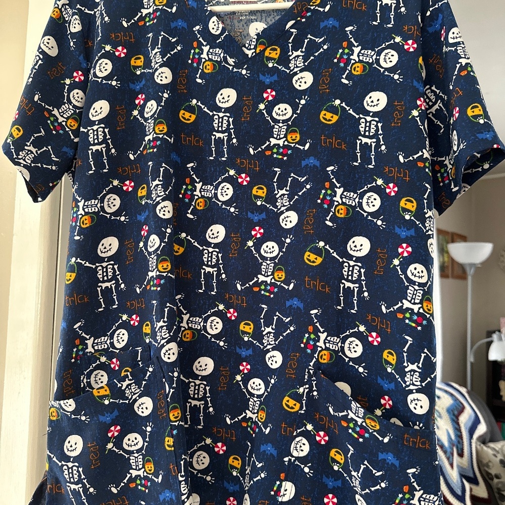 Halloween Unisex Scrub Top